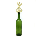 IKC Design Ballroom Dance Trophy Wine Bottle Stopper with Stainless Steel Base
