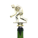 IKC Design Bocce Trophy Wine Bottle Stopper with Stainless Steel Base