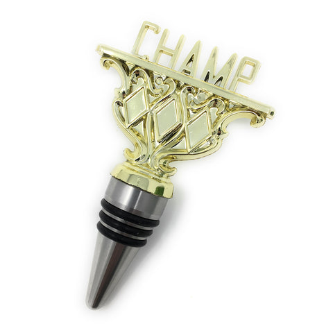 IKC Design CHAMP Trophy Wine Bottle Stopper with Stainless Steel Base