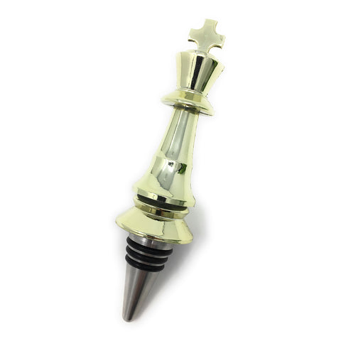 IKC Design Chess Trophy Wine Bottle Stopper with Stainless Steel Base