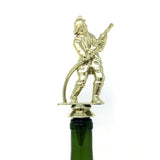 IKC Design Fireman Trophy Wine Bottle Stopper with Stainless Steel Base