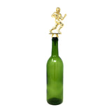 IKC Design Football Trophy Wine Bottle Stopper with Stainless Steel Base