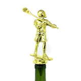 IKC Design Lacrosse Trophy Wine Bottle Stopper with Stainless Steel Base