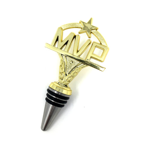 IKC Design MVP Trophy Wine Bottle Stopper with Stainless Steel Base