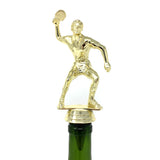 IKC Design Ping Pong Trophy Wine Bottle Stopper with Stainless Steel Base