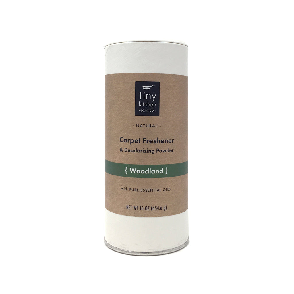 Tiny Kitchen Soap Co. Woodland Carpet Freshener & Deodorizing Powder - All Natural with Essential Oils